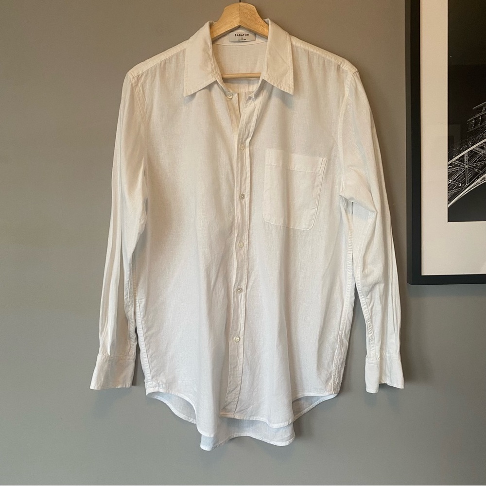 Aritzia Babaton Elizabeth Linen Shirt (S)